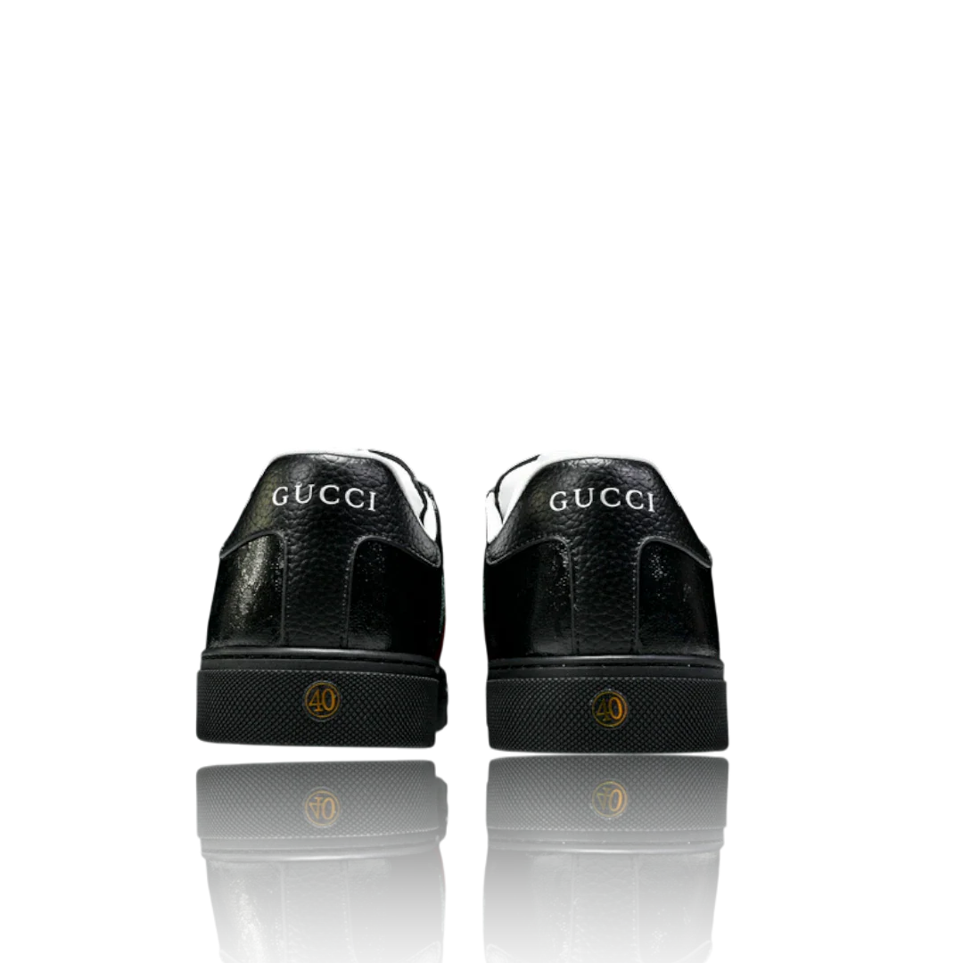 Guссi Ace Web 'Black Monogram'