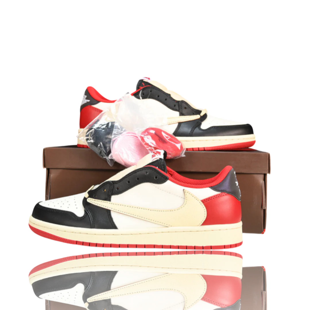 (Unreleased) Travis Scott x AJ1 Low OG Fragment 'Black Red'