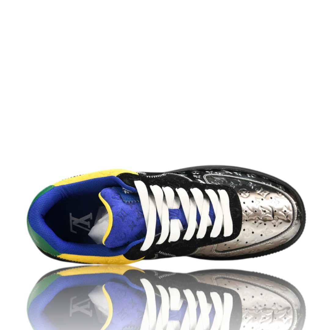 Louis Vuittоп x AF1 By Virgil Abloh ‘Black Metallic Silver’