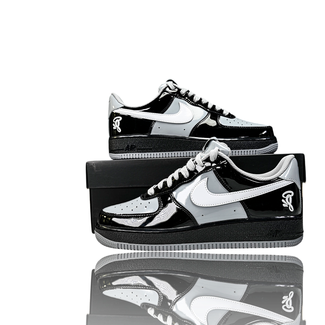 Syna x AF1 Low Central Cee 'Black White Smoke Grey'