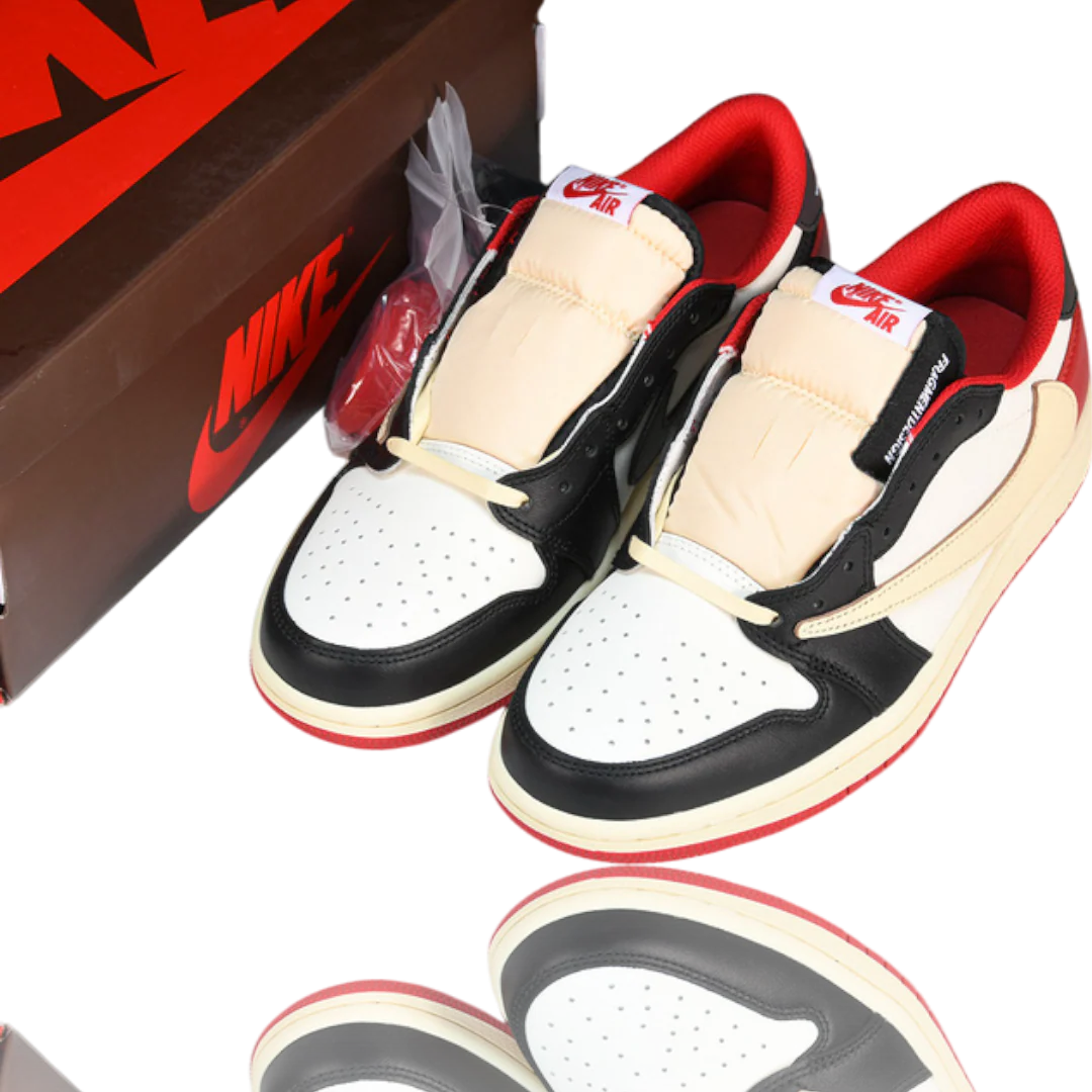 (Unreleased) Travis Scott x AJ1 Low OG Fragment 'Black Red'