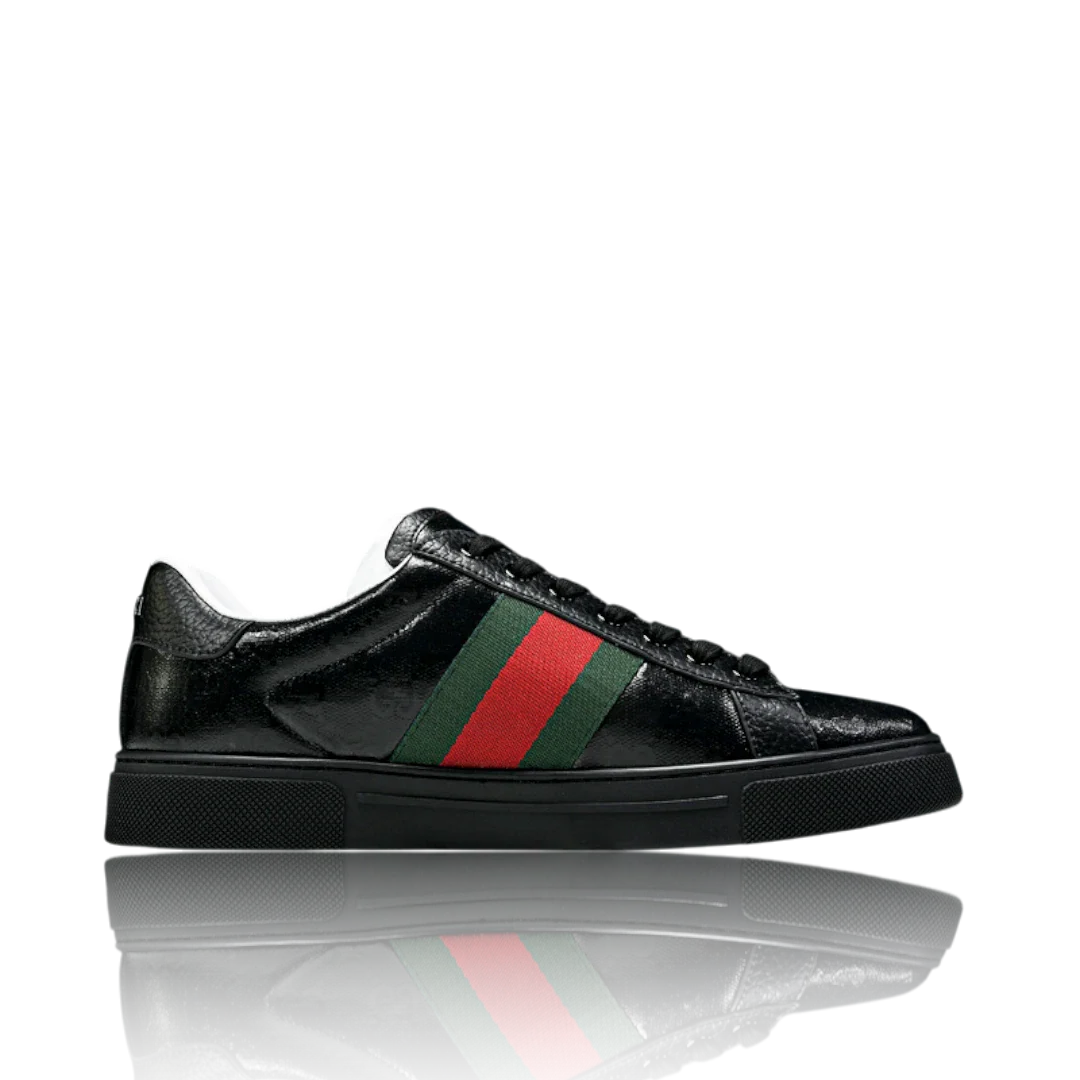 Guссi Ace Web 'Black Monogram'